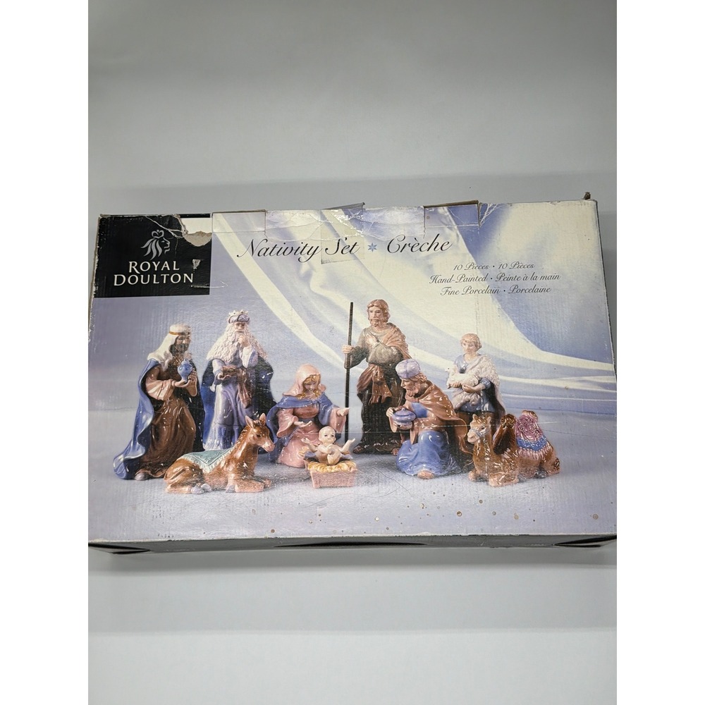 Royal Doulton‎ Nativity Set Creche 10 Piece Hand Painted Fine Porcelain 2005